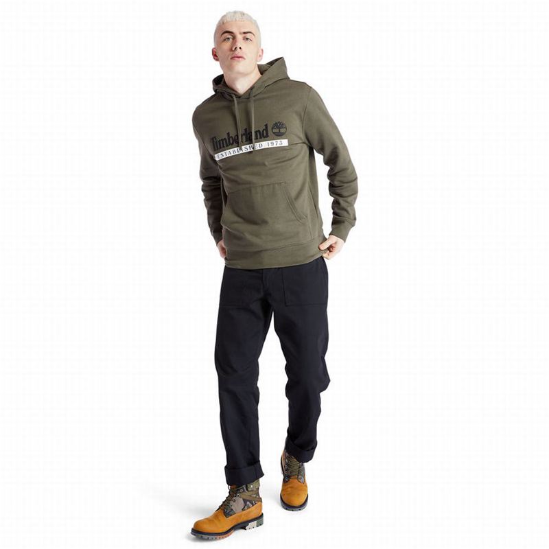 Timberland 1973 Hooded Dukserice Maslinasto Zelene | 83410812