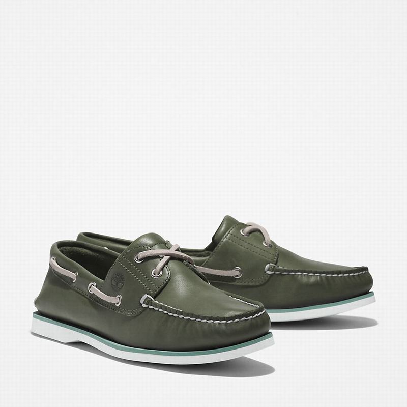Timberland 2-Eye Classic Cipele Za Čamce Maslinasto Zelene | 98025353