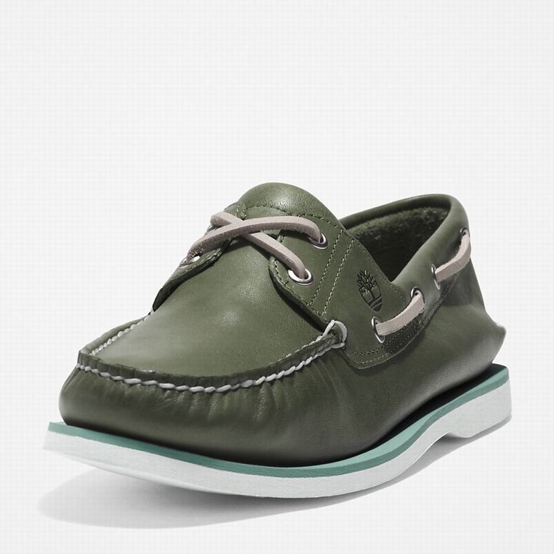 Timberland 2-Eye Classic Cipele Za Čamce Maslinasto Zelene | 98025353