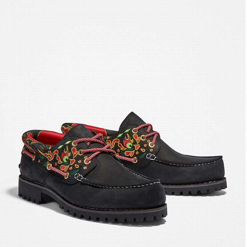 Timberland 3-Eye Cipele Za Čamce Crne | 36933237