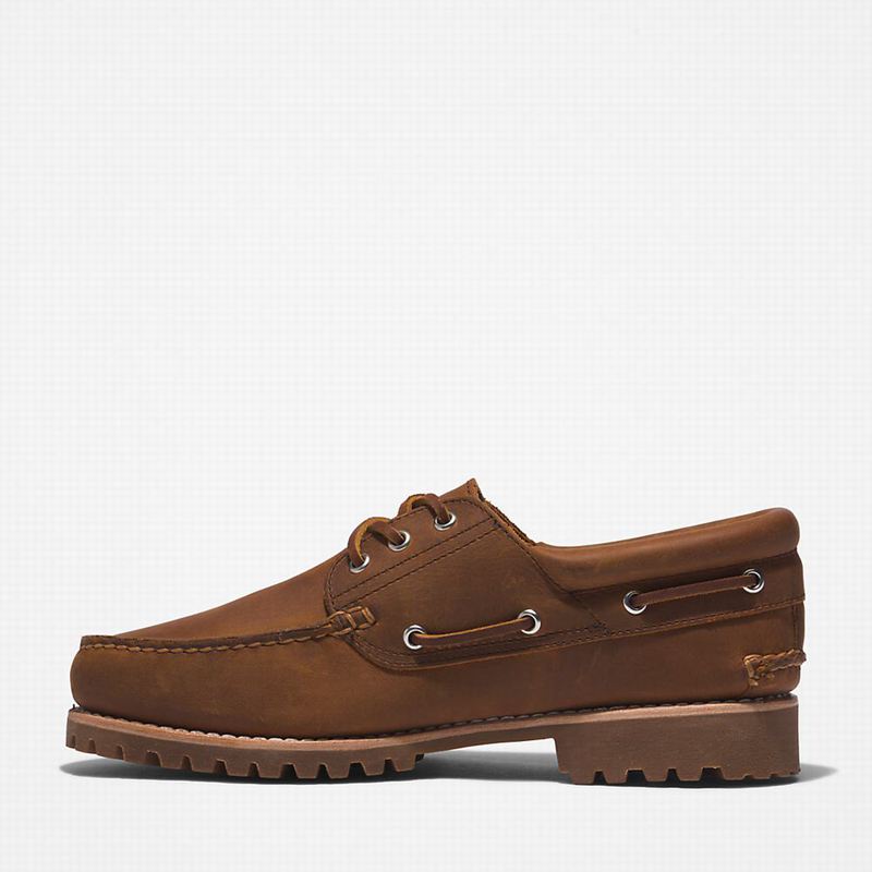 Timberland 3-Eye Lug Handsewn Cipele Za Čamce Smeđe | 12271192