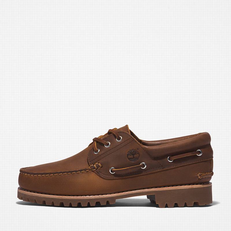 Timberland 3-Eye Lug Handsewn Cipele Za Čamce Smeđe | 12271192