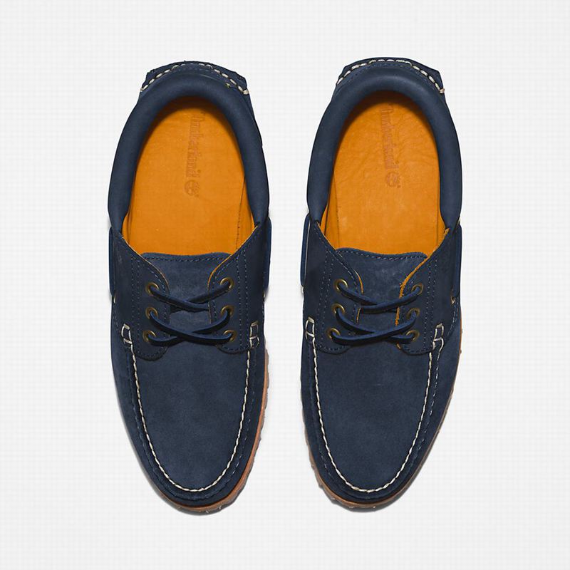 Timberland 3-Eye Lug Handsewn Cipele Za Čamce Tamnoplave | 14696584