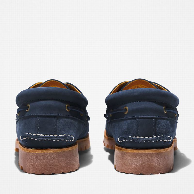 Timberland 3-Eye Lug Handsewn Cipele Za Čamce Tamnoplave | 14696584