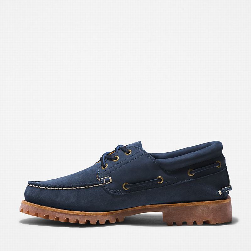 Timberland 3-Eye Lug Handsewn Cipele Za Čamce Tamnoplave | 14696584