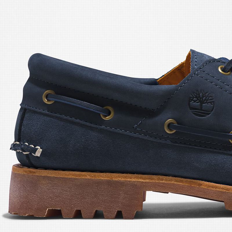 Timberland 3-Eye Lug Handsewn Cipele Za Čamce Tamnoplave | 14696584