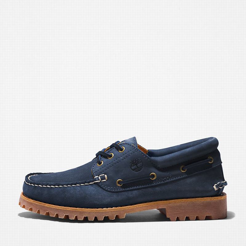 Timberland 3-Eye Lug Handsewn Cipele Za Čamce Tamnoplave | 14696584