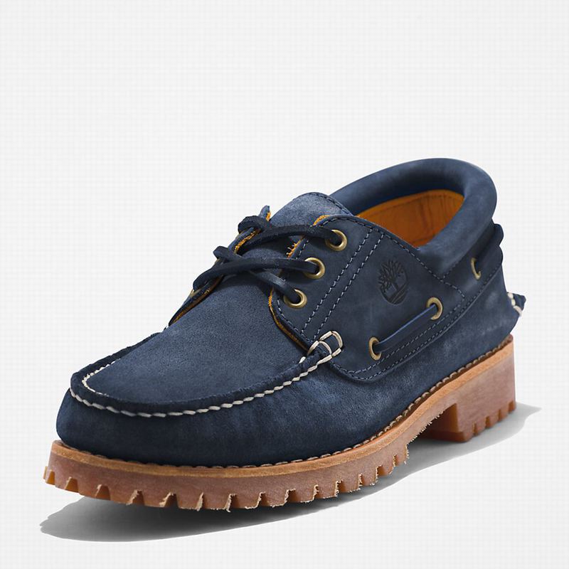 Timberland 3-Eye Lug Handsewn Cipele Za Čamce Tamnoplave | 14696584