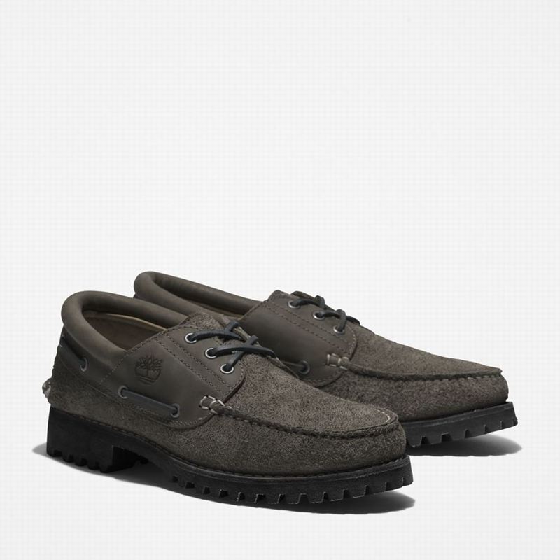 Timberland 3-Eye Lug Handsewn Cipele Za Čamce Sive | 34239779