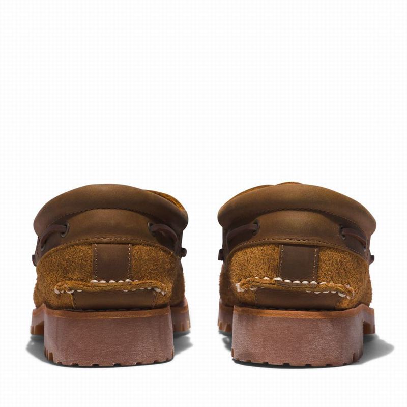 Timberland 3-Eye Lug Handsewn Cipele Za Čamce Smeđe | 38542581