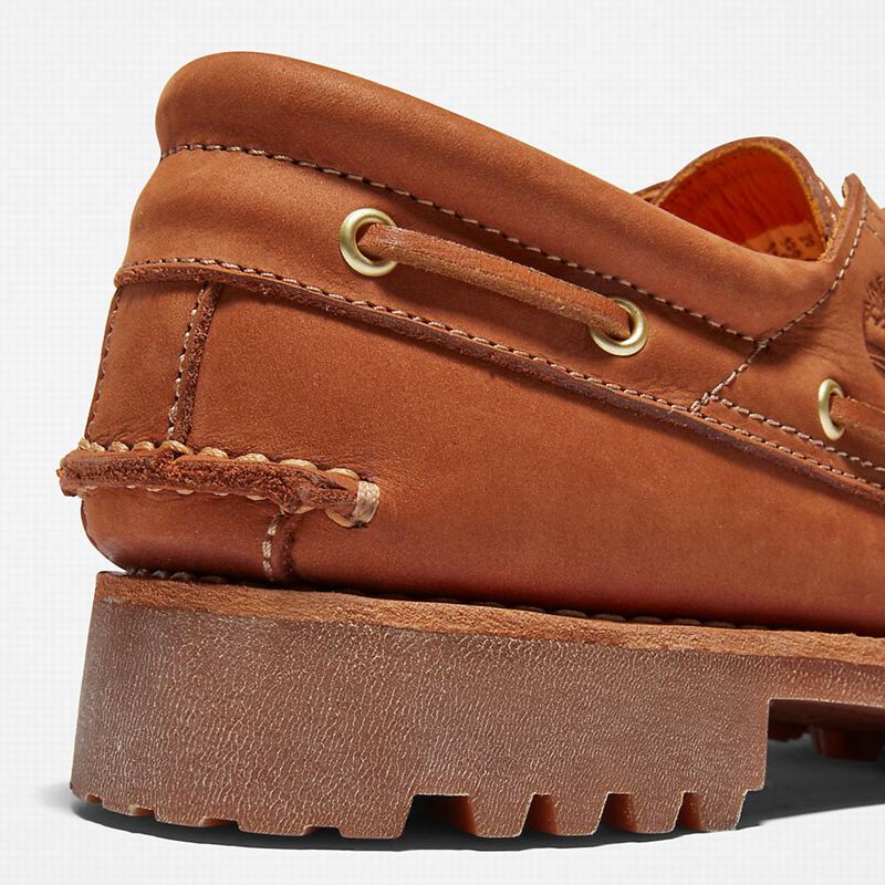 Timberland 3-Eye Lug Handsewn Cipele Za Čamce Smeđe | 81043070