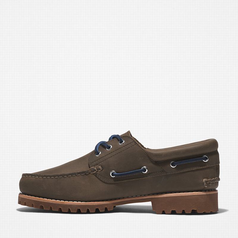 Timberland 3-Eye Lug Handsewn Cipele Za Čamce Maslinasto Zelene | 88255538