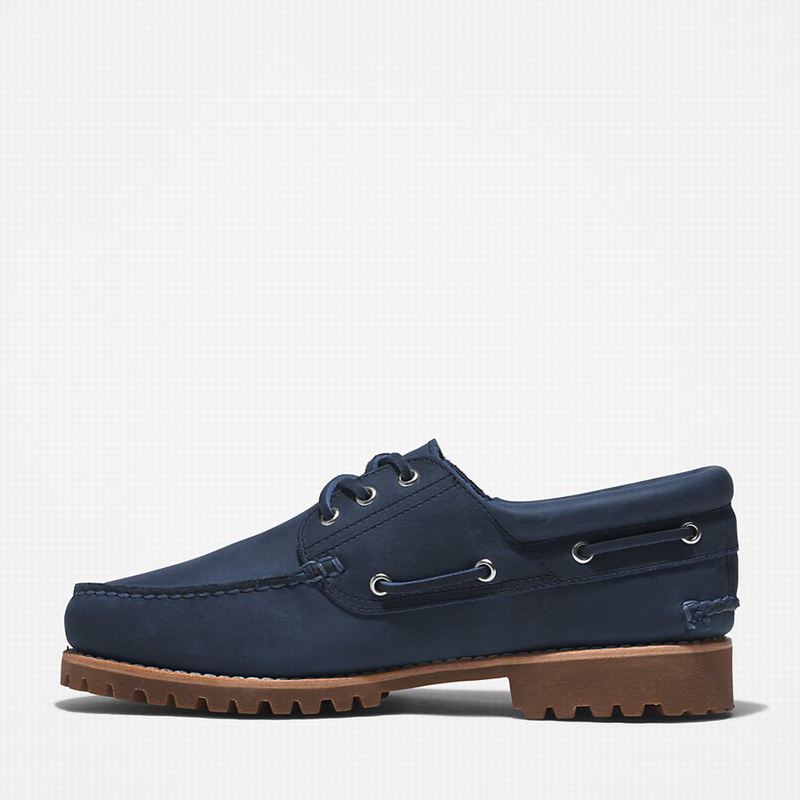 Timberland 3-Eye Lug Handsewn Cipele Za Čamce Tamnoplave | 91119268
