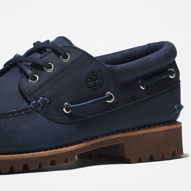 Timberland 3-Eye Lug Handsewn Cipele Za Čamce Tamnoplave | 91119268