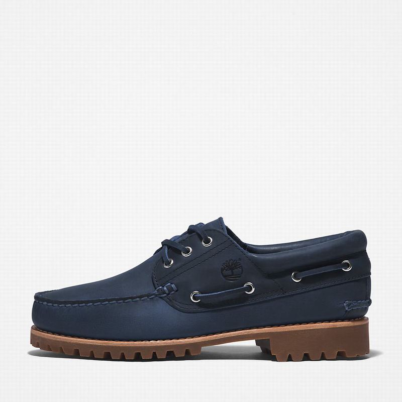 Timberland 3-Eye Lug Handsewn Cipele Za Čamce Tamnoplave | 91119268