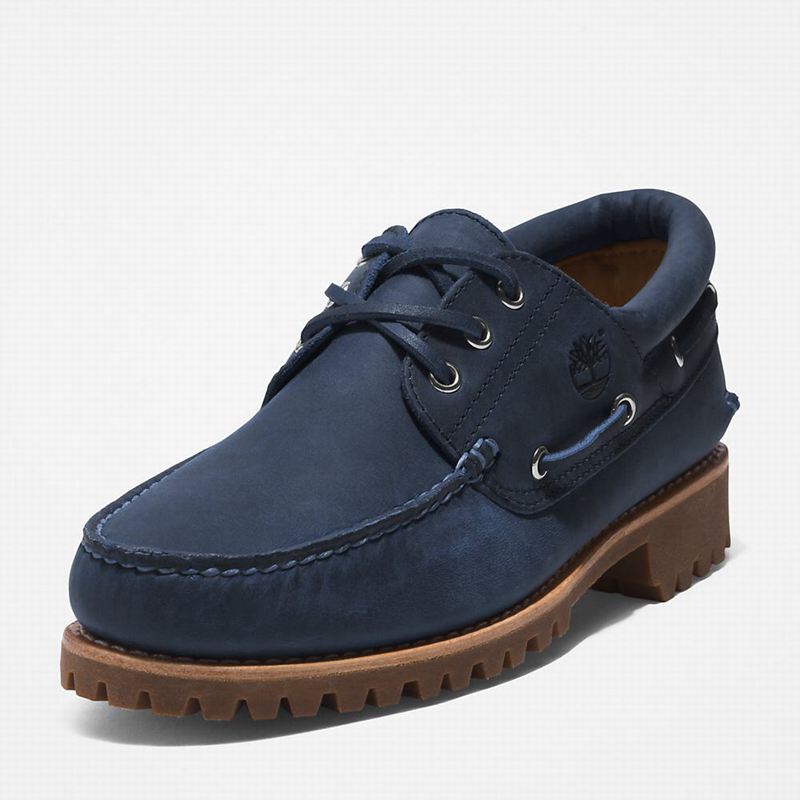 Timberland 3-Eye Lug Handsewn Cipele Za Čamce Tamnoplave | 91119268