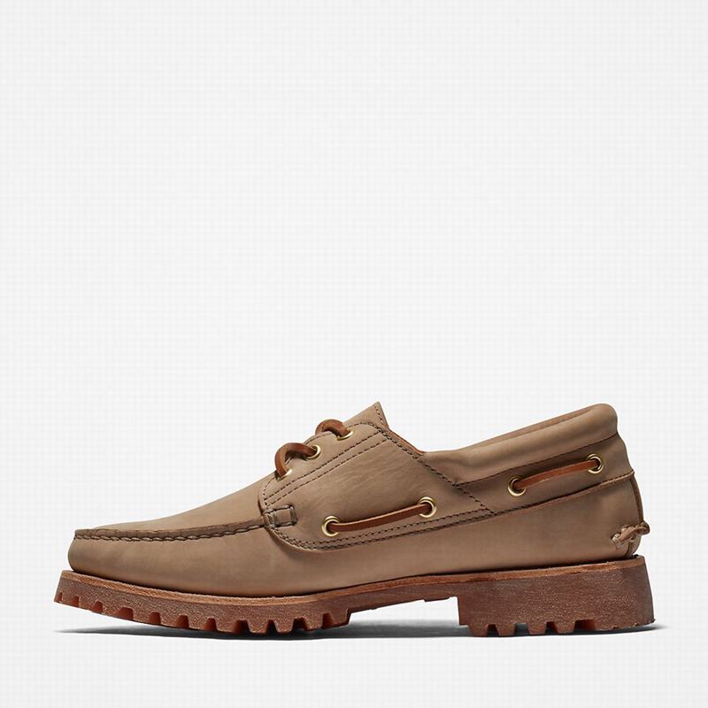 Timberland 3-Eye Lug Handsewn Cipele Za Čamce Smeđe | 91568287