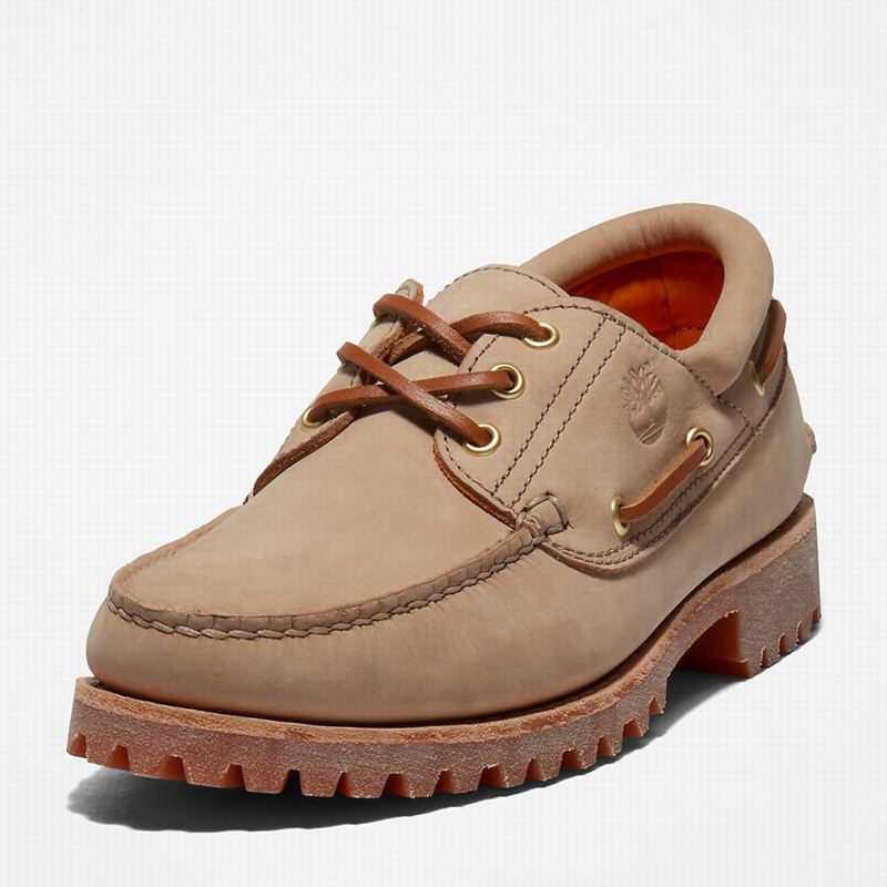 Timberland 3-Eye Lug Handsewn Cipele Za Čamce Smeđe | 91568287