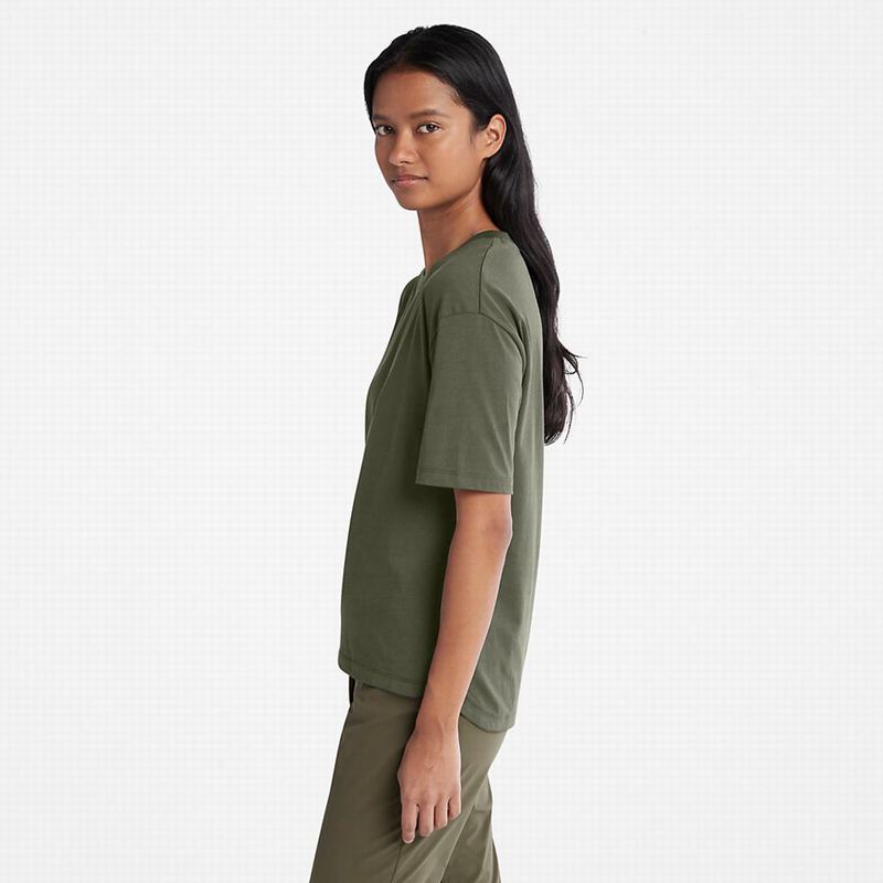Timberland 3xPack Organic Cotton Majice Maslinasto Zelene | 72545872