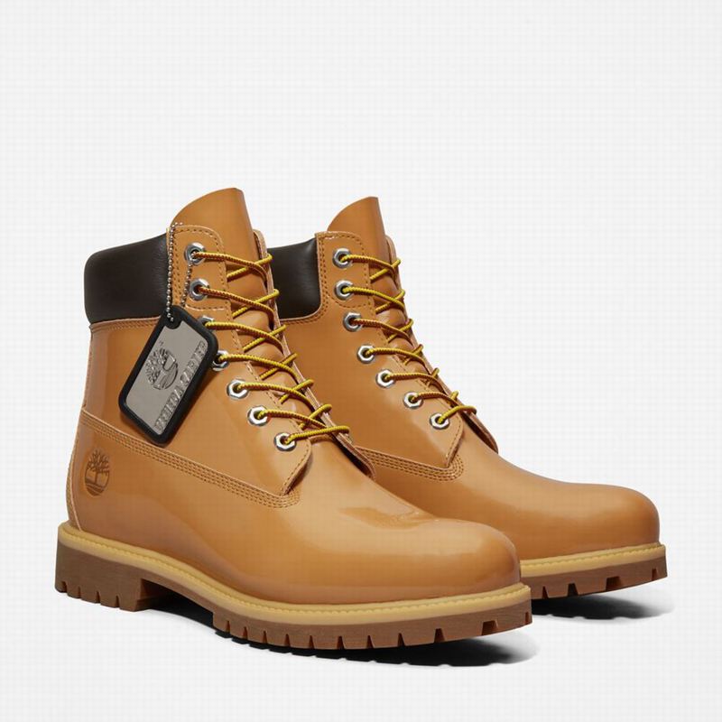 Timberland 6-Inch Patent Koža Čizme Smeđe | 34595553