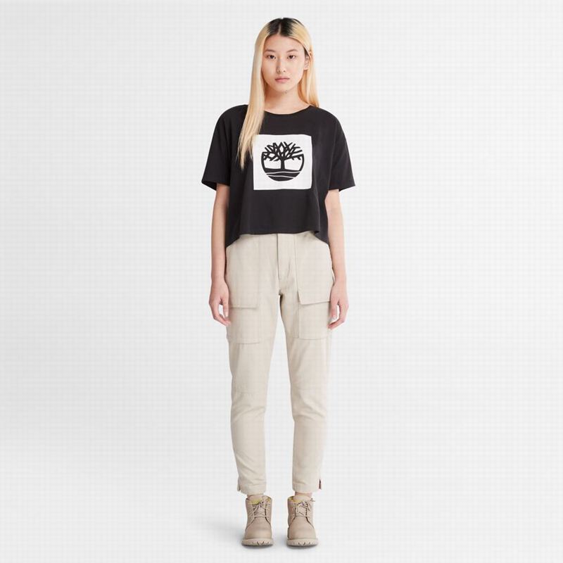 Timberland All Gender Heavyweight Badge Majice Crne | 26533923