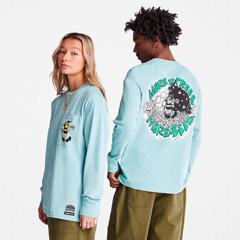 Timberland All Gender Heavyweight Dugi Rukav Plave | 18901766