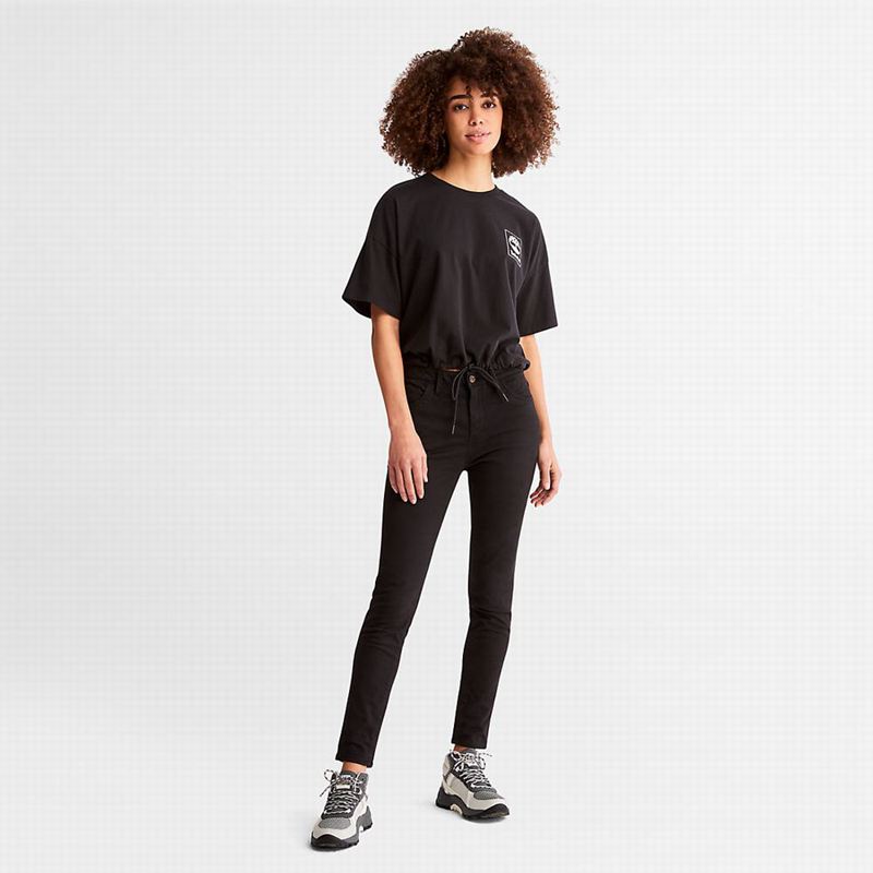 Timberland All Gender Heavyweight Front-Graficke Majice Crne | 20727119