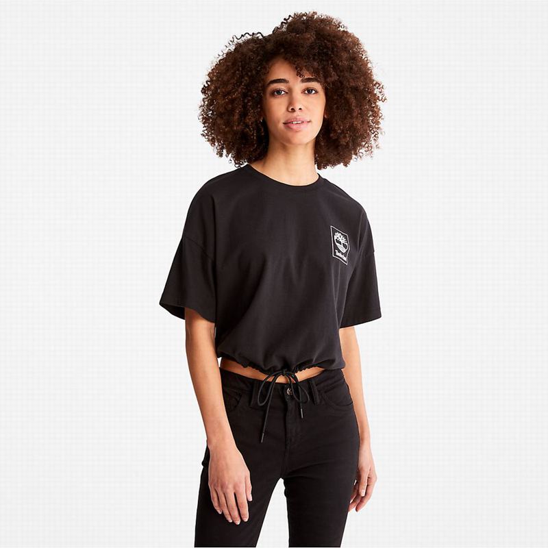 Timberland All Gender Heavyweight Front-Graficke Majice Crne | 20727119