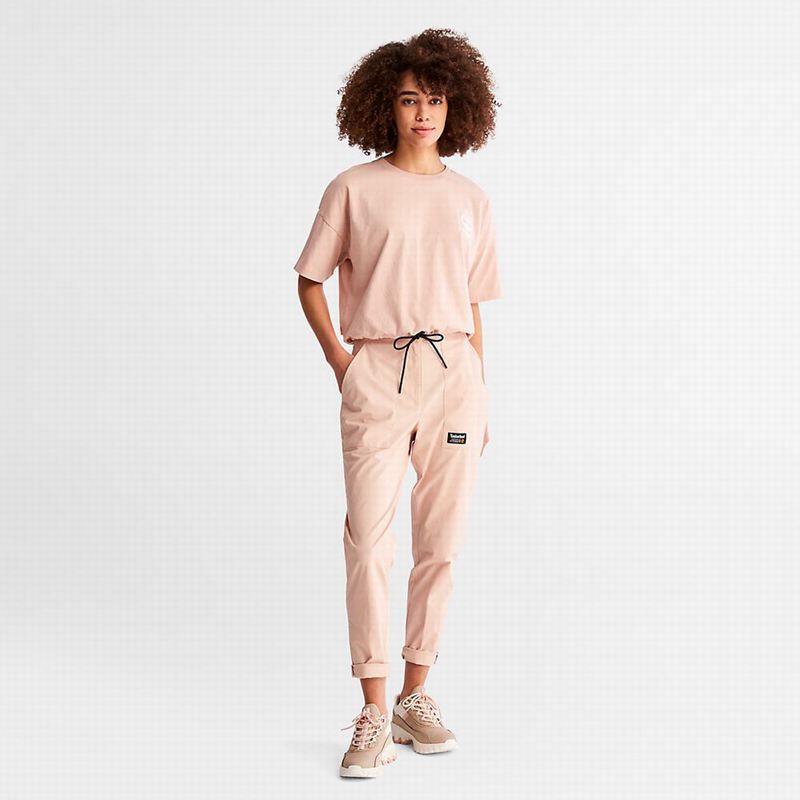 Timberland All Gender Heavyweight Logo Majice Roze | 40443943