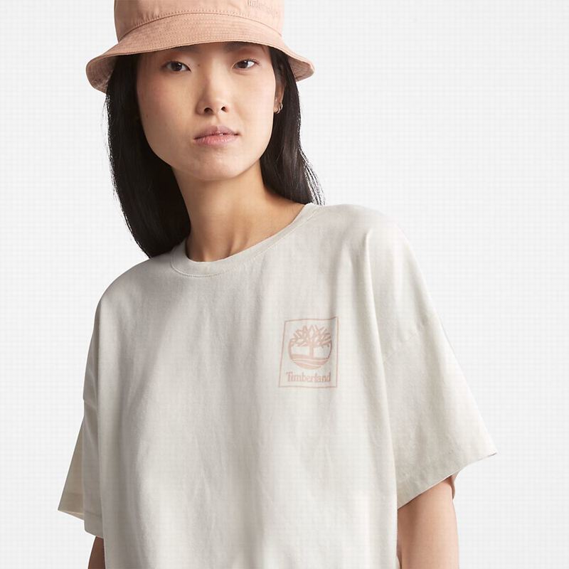 Timberland All Gender Heavyweight Logo Majice Bijele | 98182866