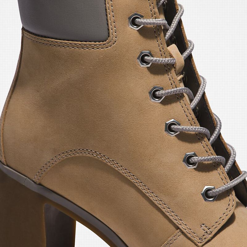 Timberland Allington Heeled 6 Inch Čizme Bež | 33800806