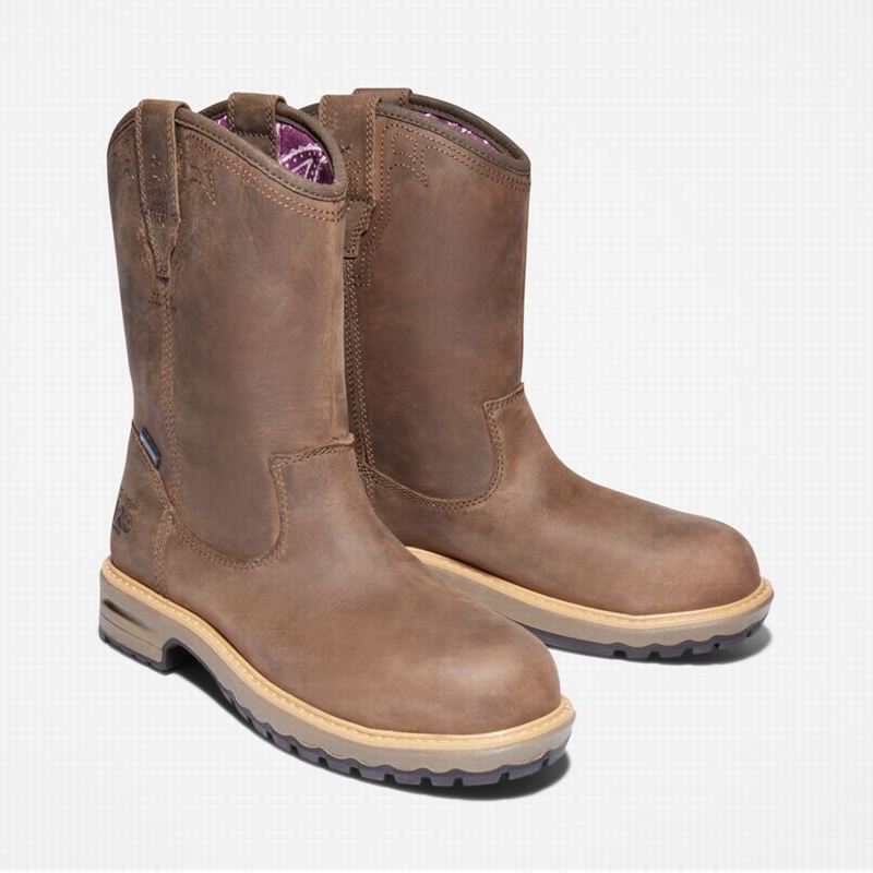 Timberland Ashlar Pull On Alloy Toe Waterproof Radne Čizme Smeđe | 85997932