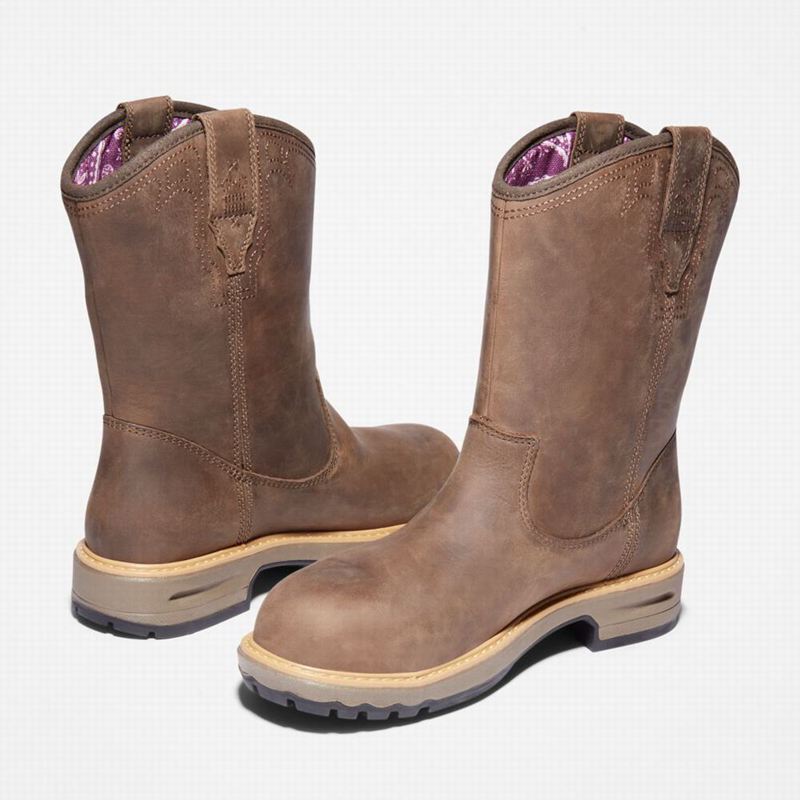 Timberland Ashlar Pull On Alloy Toe Waterproof Radne Čizme Smeđe | 85997932