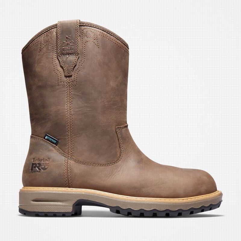 Timberland Ashlar Pull On Alloy Toe Waterproof Radne Čizme Smeđe | 85997932