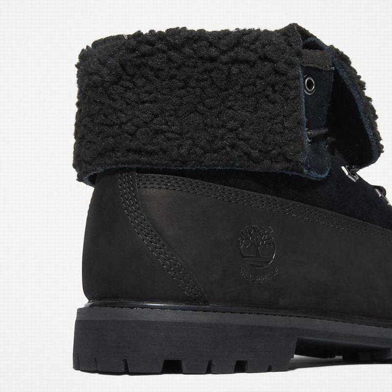 Timberland Authentic Fold-over Čizme Crne | 12127045