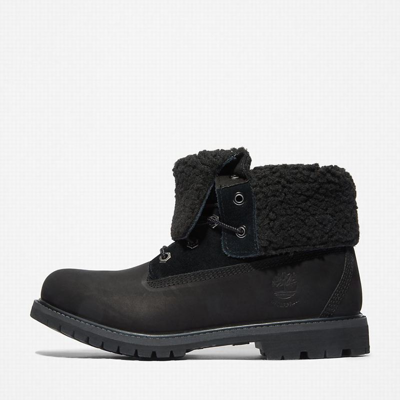 Timberland Authentic Fold-over Čizme Crne | 12127045