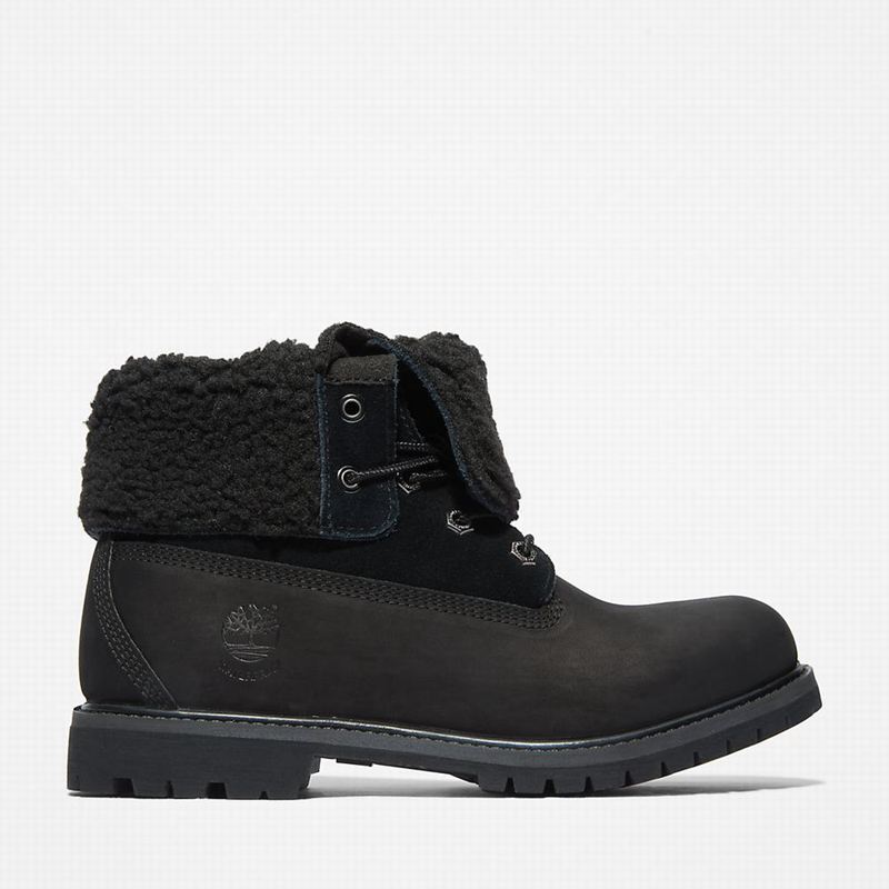 Timberland Authentic Fold-over Čizme Crne | 12127045