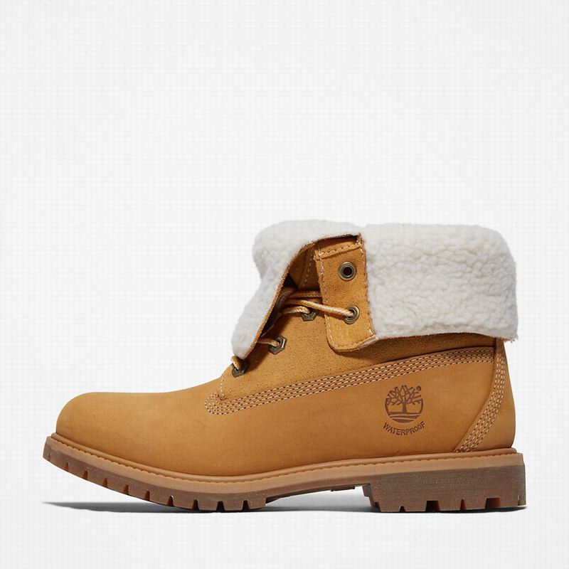 Timberland Authentic Fold-over Čizme Žute | 78936692
