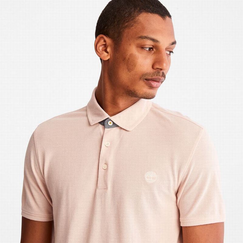 Timberland Baboosic Brook Oxford Polo Polo Majice Roze | 14130037