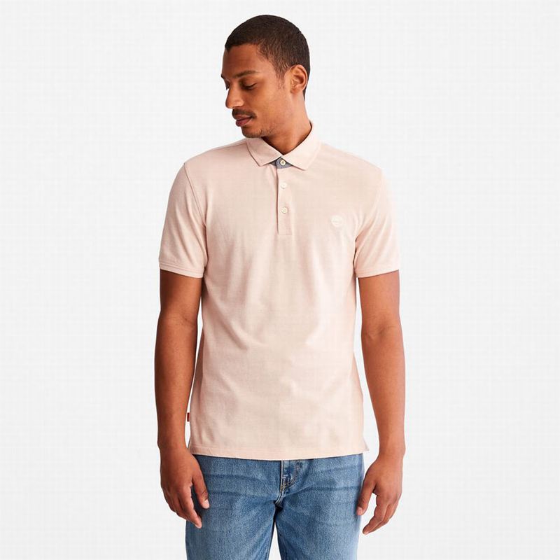 Timberland Baboosic Brook Oxford Polo Polo Majice Roze | 14130037