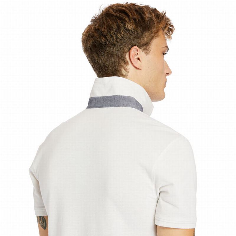Timberland Baboosic Brook Polo Majice Bijele | 36564317