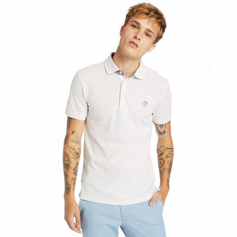 Timberland Baboosic Brook Polo Majice Bijele | 36564317