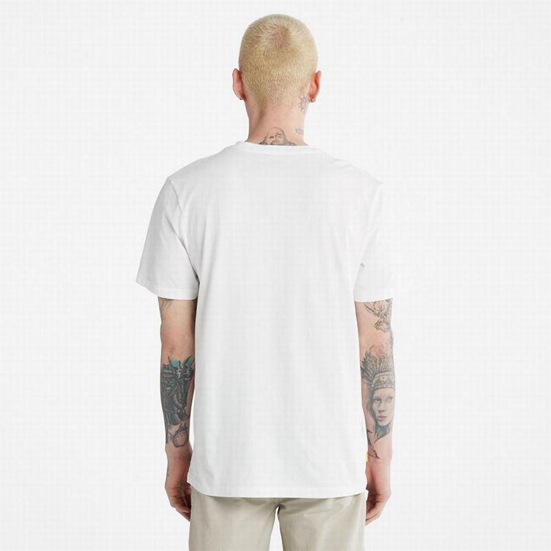 Timberland Back Graficke Logo Majice Bijele | 80065671
