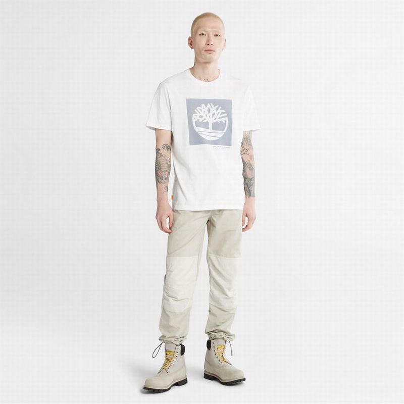 Timberland Back Graficke Logo Majice Bijele | 80065671