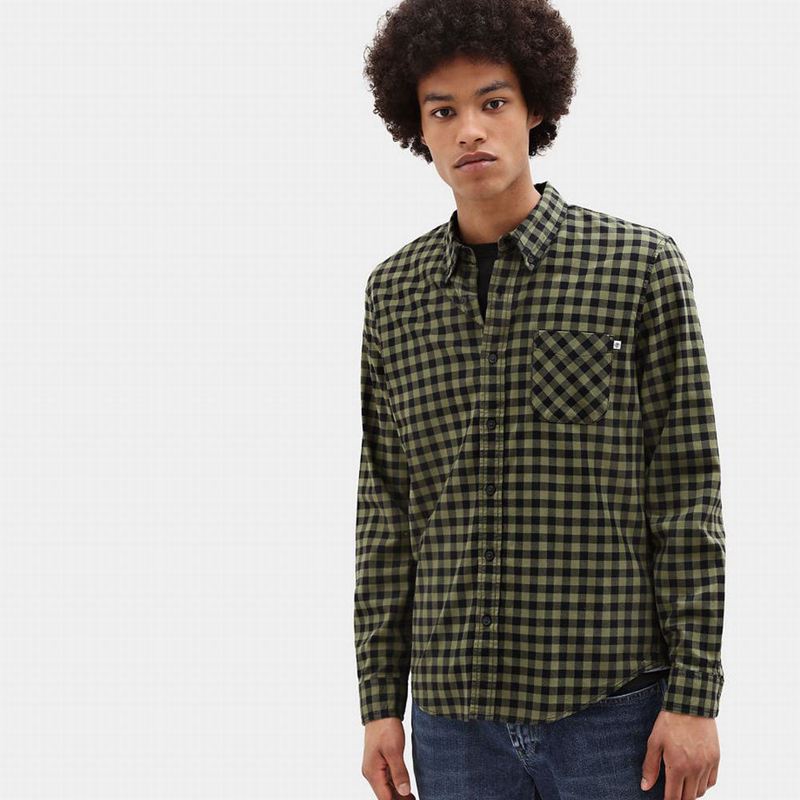 Timberland Back River Slim Check Košulje Maslinasto Zelene | 11667549