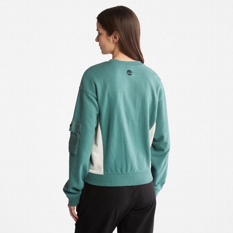 Timberland Batwing Crewneck Dukserice Tirkizne | 37697890