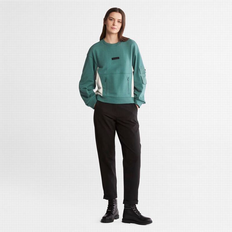 Timberland Batwing Crewneck Dukserice Tirkizne | 37697890