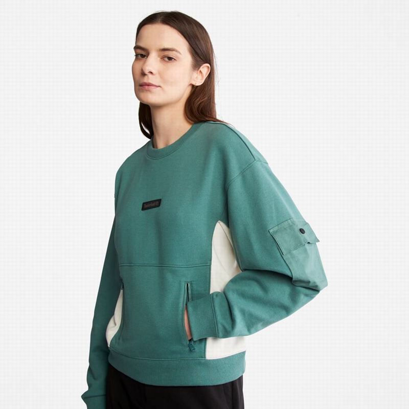Timberland Batwing Crewneck Dukserice Tirkizne | 37697890