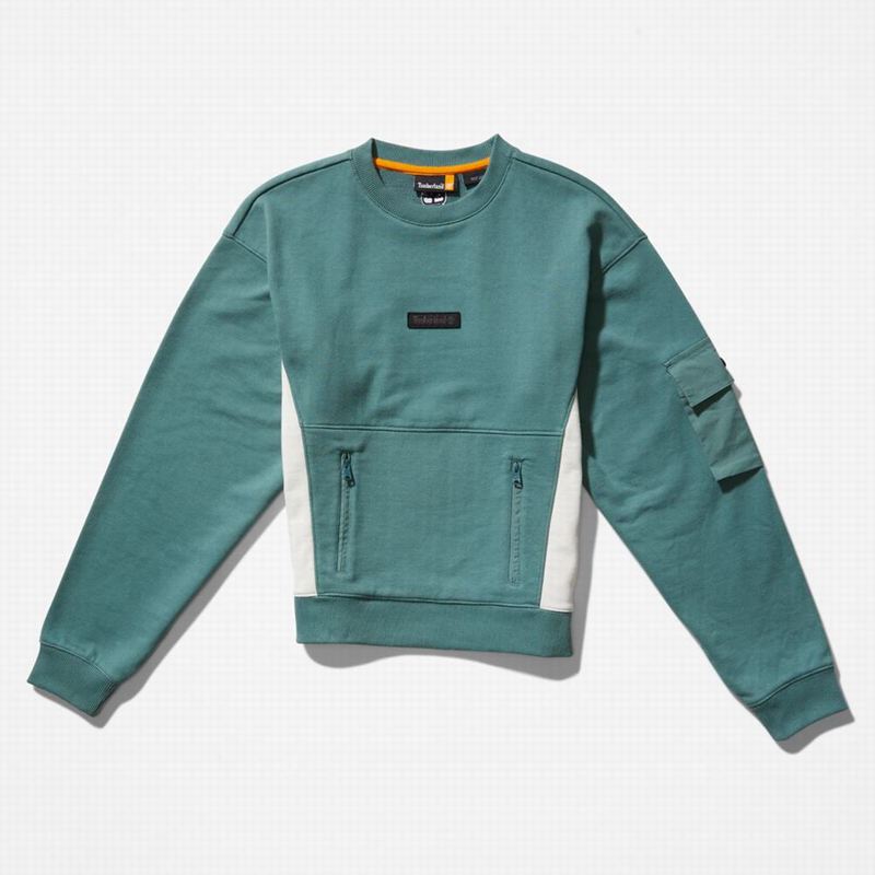 Timberland Batwing Crewneck Dukserice Tirkizne | 37697890