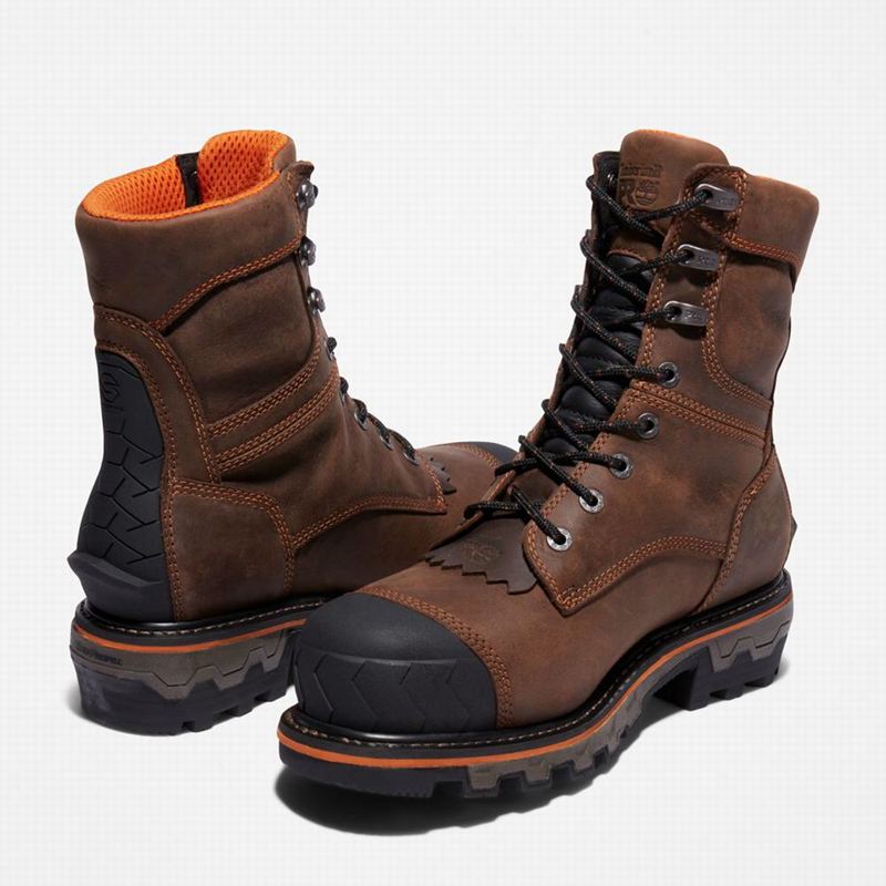 Timberland Boondock HD Logger Composite Toe Waterproof Radne Čizme Smeđe | 12950347